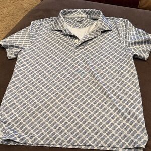 Puma Gray Patterned Polo Shirt pineapple pattern youth medium 9 10